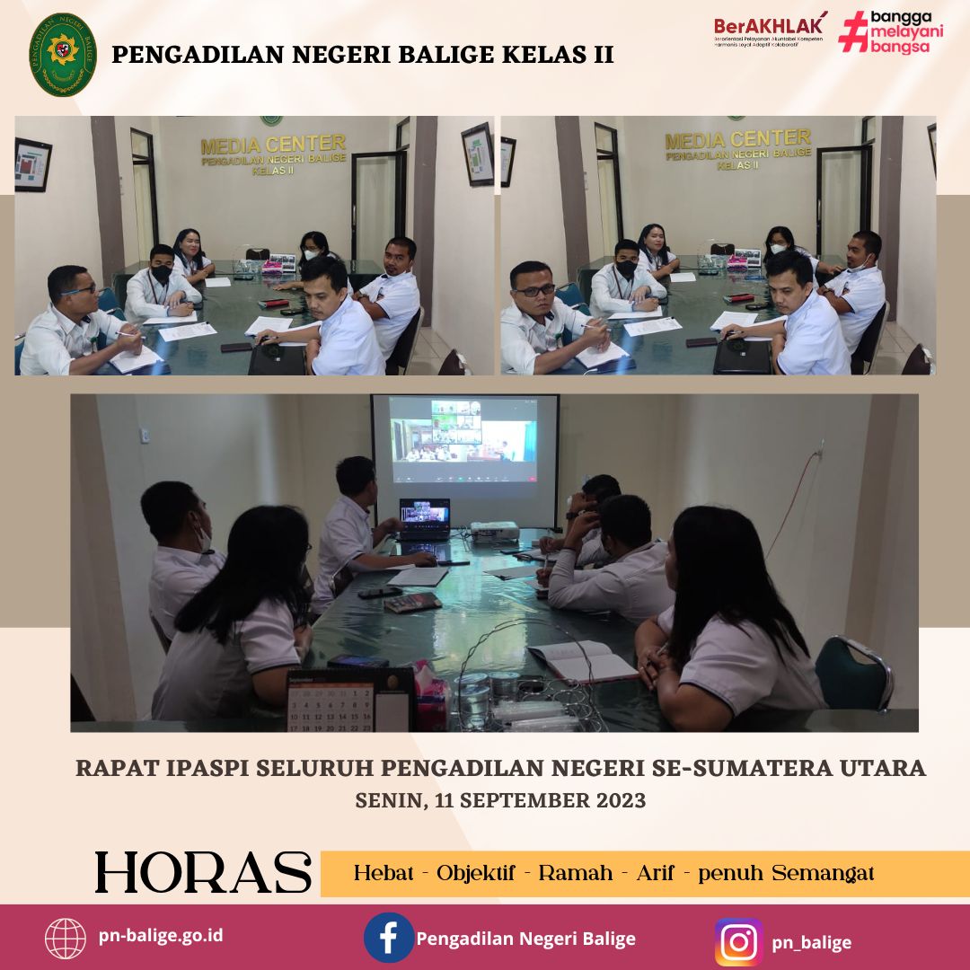 Rapat IPASPI Seluruh Pengadilan Negeri Se-Sumatera Utara